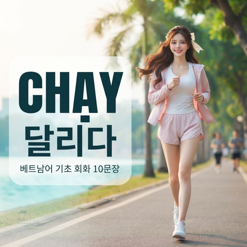 베트남어 chạy(짜이) 배우기 | 달리다 초보 쉬운 10문장